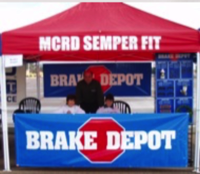 Marines brake tech booth